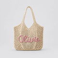 Custom Embroidered Crochet Tote Bag