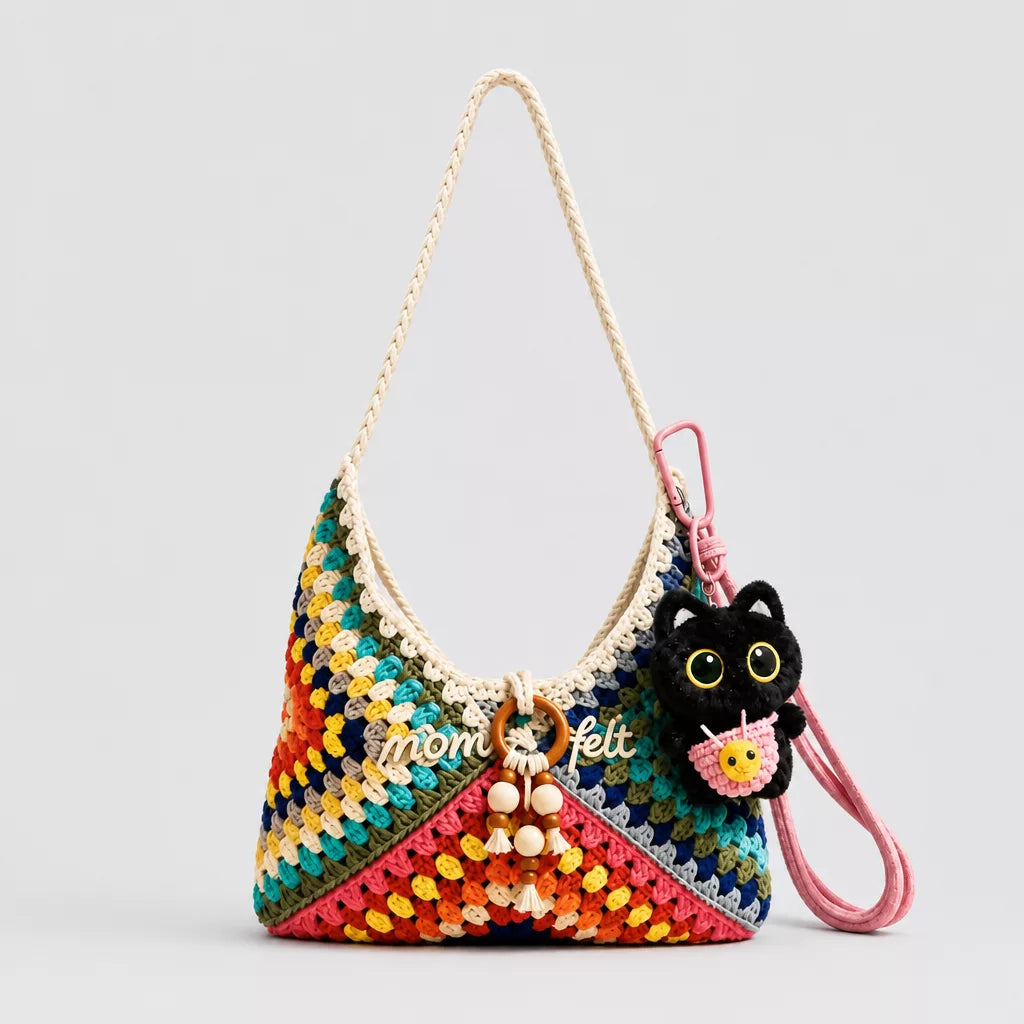 Handmade Bohemian Crochet Shoulder Bag