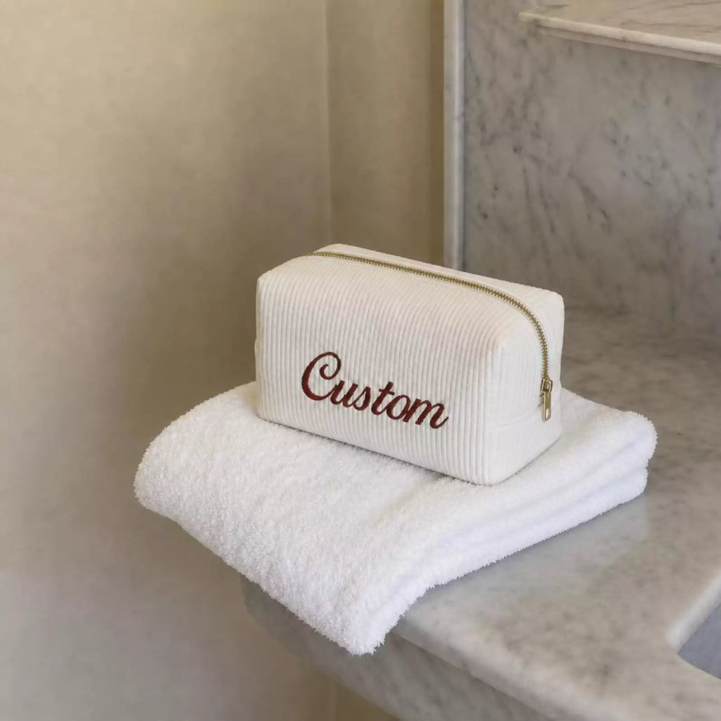 Custom Corduroy Makeup Bag