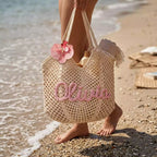 Custom Embroidered Crochet Tote Bag