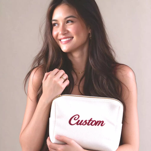 Custom Corduroy Makeup Bag