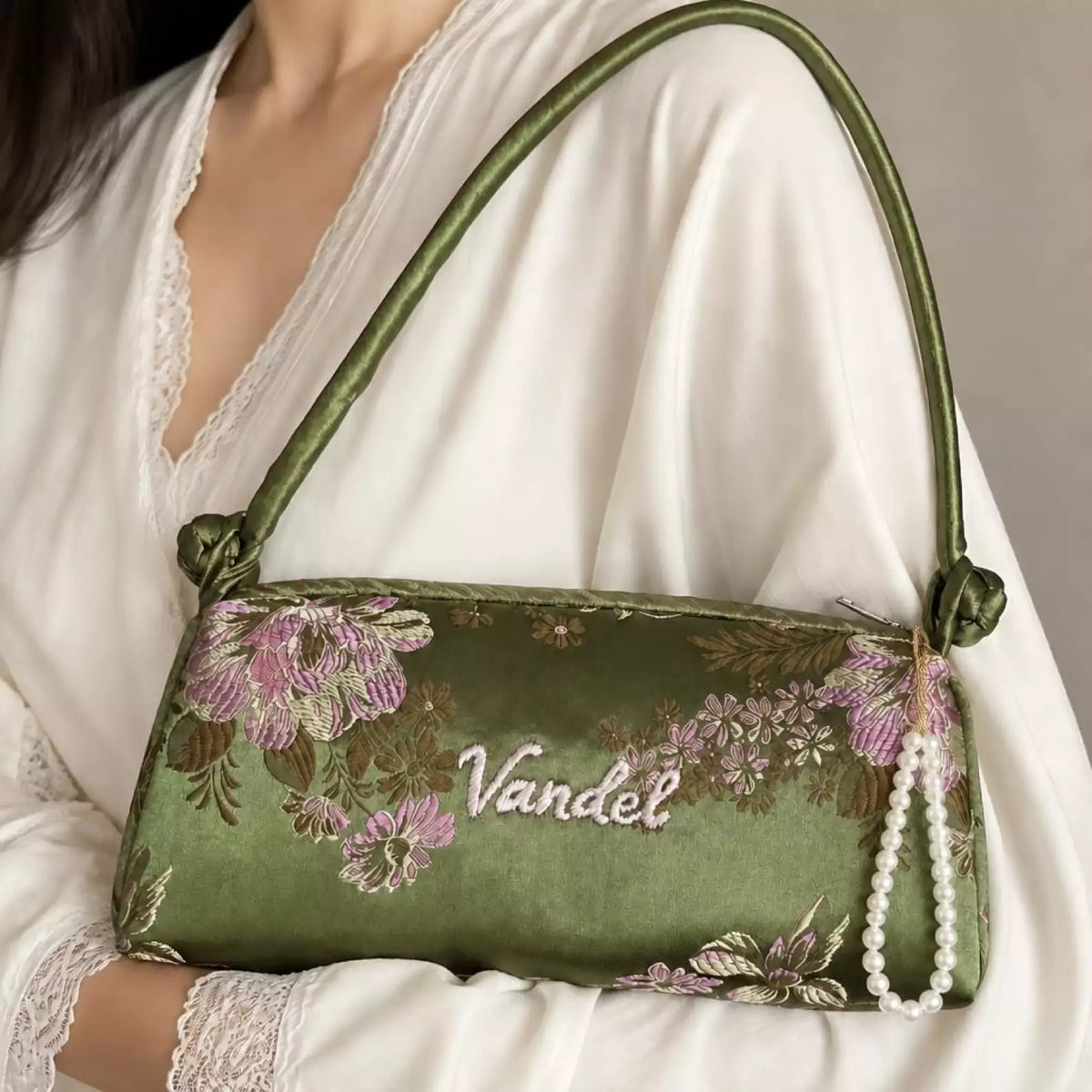 Elegant Floral Underarm Bag