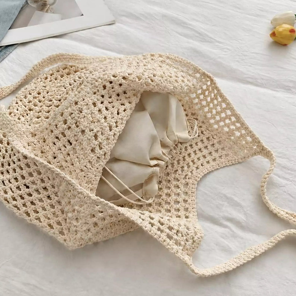Custom Embroidered Crochet Tote Bag
